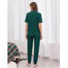 Ekouaer Women Pajama Set Short Sleeve Button Down Pjs Soft Comfy Sleepwear Nightwear with Jogger Pants(Dark Green)