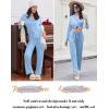 Ekouaer Women Pajamas Set Long Sleeve Sleepwear Button Down Pjs Soft 2 Piece Loungewear with Long Pants(A-light Blue)