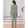 Ekouaer Women Pajamas Set Long Sleeve Sleepwear Button Down Pjs Soft 2 Piece Loungewear with Long Pants(Christmas Green)