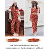 Ekouaer Women Pajamas Set Long Sleeve Sleepwear Button Down Pjs Soft 2 Piece Loungewear with Long Pants(Christmas Red)