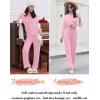 Ekouaer Women Pajamas Set Long Sleeve Sleepwear Button Down Pjs Soft 2 Piece Loungewear with Long Pants(Pink)