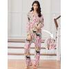 Ekouaer Women Pajamas Set Long Sleeve Sleepwear Button Down Pjs Soft 2 Piece Loungewear with Long Pants(Pink Tiger)