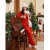 Ekouaer Women Pajamas Set Long Sleeve Sleepwear Button Down Pjs Soft 2 Piece Loungewear with Long Pants(Red)