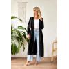 Ekouaer Women Zipper Robe Long Sleeve Loungewear Lightweight Housecoat Full Length Nightgown with Pockets(Pure Black)