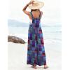 Ekouaer Women’s Casual Overalls Loose Wide Leg Jumpsuits Summer Boho Floral Printed Baggy Rompers with Pockets(A Blue Boho Print)