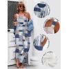 Ekouaer Women’s Casual Overalls Loose Wide Leg Jumpsuits Summer Boho Floral Printed Baggy Rompers with Pockets(Grey Boho Print)