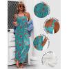 Ekouaer Women’s Casual Overalls Loose Wide Leg Jumpsuits Summer Boho Floral Printed Baggy Rompers with Pockets(Lake Blue Floral)