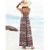 Ekouaer Women’s Casual Overalls Loose Wide Leg Jumpsuits Summer Boho Floral Printed Baggy Rompers with Pockets(Orange Bohemian)