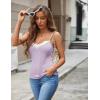 Ekouaer Womens Pajama Sets 2 Piece Lingerie Sleepwear Cute Cami Shorts Pjs Set Soft V Neck Lace Trim Nightwear(Purple)