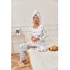 Ekouaer Womens Pajama Sets Pleated Tops with Long Pants Lounge Set Long Sleeve Fall Sleepwear Ladies Pjs S-XXL(White Floral)
