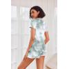 Ekouaer Womens Pajama Sets Short Sleeve Pajamas for Women Sets Soft Lounge Sets Casual V Neck Sleepwear PJS(Greytie Dye)