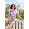 Ekouaer Womens Pajama Sets Short Sleeve Pajamas for Women Sets Soft Lounge Sets Casual V Neck Sleepwear PJS(Pink Tie Dye)