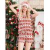 Ekouaer Womens Pajama Sets Short Sleeve Pajamas for Women Sets Soft Lounge Sets Casual V Neck Sleepwear PJS(Red Christmas)