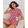 Ekouaer Womens Pajama Sets Short Sleeve Pajamas for Women Sets Soft Lounge Sets Casual V Neck Sleepwear PJS(Red Star)