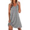 Ekouaer Cotton Nightgowns for Women Sleeveless Night Gown Tank Sleep Shirts Pleated Night Shirts V Neck Chemise(Floral White)