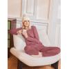 Ekouaer 2 Pack Womens Pajamas Set Long Sleeve Sleepwear Top and Jogger Pants Lounge Sets Cozy Pjs Loungewear S-XXL(Dark Gray+grayish Purple)