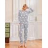 Ekouaer 2 Pack Womens Pajamas Set Long Sleeve Sleepwear Top and Jogger Pants Lounge Sets Cozy Pjs Loungewear S-XXL(Love+light Gray Star)