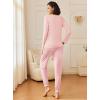 Ekouaer 2 Pack Womens Pajamas Set Long Sleeve Sleepwear Top and Jogger Pants Lounge Sets Cozy Pjs Loungewear S-XXL(Navy Dots+light Pink Striped)