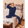 Ekouaer 2 Pack Womens Pajamas Set Long Sleeve Sleepwear Top and Jogger Pants Lounge Sets Cozy Pjs Loungewear S-XXL(Navy+dark Gray Stars)