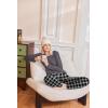 Ekouaer 2 Pack Womens Pajamas Set Long Sleeve Sleepwear Top and Jogger Pants Lounge Sets Cozy Pjs Loungewear S-XXL(Rose Plaid+black Plaid)