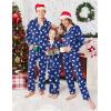 Ekouaer Christmas Family Matching Pajamas Long Sleeve Button Down Pj Set Festival Party Sleepwear(Blue/Polar Bear)