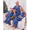 Ekouaer Christmas Family Matching Pajamas Long Sleeve Button Down Pj Set Festival Party Sleepwear(Blue/Polar Bear)