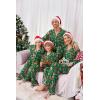 Ekouaer Christmas Family Matching Pajamas Long Sleeve Button Down Pj Set Festival Party Sleepwear(Christmas Green)