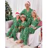 Ekouaer Christmas Family Matching Pajamas Long Sleeve Button Down Pj Set Festival Party Sleepwear(Deep Green Snowman 2)