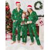 Ekouaer Christmas Family Matching Pajamas Long Sleeve Button Down Pj Set Festival Party Sleepwear(Green Christmas Tree)