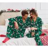 Ekouaer Christmas Family Matching Pajamas Long Sleeve Button Down Pj Set Festival Party Sleepwear(Green Snowman)