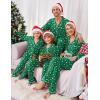 Ekouaer Christmas Family Matching Pajamas Long Sleeve Button Down Pj Set Festival Party Sleepwear(Green/Santa Claus)