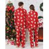 Ekouaer Christmas Family Matching Pajamas Long Sleeve Button Down Pj Set Festival Party Sleepwear(Red Santa Claus)