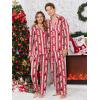 Ekouaer Christmas Family Matching Pajamas Long Sleeve Button Down Pj Set Festival Party Sleepwear(Red Striped Santa Claus)