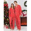 Ekouaer Christmas Family Matching Pajamas Long Sleeve Button Down Pj Set Festival Party Sleepwear(Red/Tree/Sock)