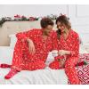 Ekouaer Christmas Family Matching Pajamas Long Sleeve Button Down Pj Set Festival Party Sleepwear(Red/Tree/Sock)