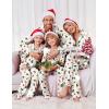 Ekouaer Christmas Family Matching Pajamas Long Sleeve Button Down Pj Set Festival Party Sleepwear(White/Plaid Tree)