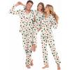 Ekouaer Christmas Family Matching Pajamas Long Sleeve Button Down Pj Set Festival Party Sleepwear(White/Plaid Tree)