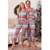 Ekouaer Christmas Matching Family Onesie Pajamas Hoodie One Piece Pajamas Zipper Thermal Sleepwear with Pockets(Family Christmas Deer Print)