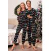 Ekouaer Christmas Matching Family Onesie Pajamas Hoodie One Piece Pajamas Zipper Thermal Sleepwear with Pockets(Family Christmas Lights Print)