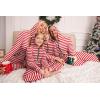 Ekouaer Christmas Matching Family Onesie Pajamas Hoodie One Piece Pajamas Zipper Thermal Sleepwear with Pockets(Family Red Striped Print)