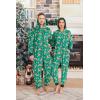 Ekouaer Christmas Matching Onesie for Couples Fleece Hoodie One Piece Zipper Pajamas with Pockets S-XXL(Christmas Green)