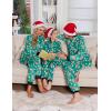 Ekouaer Christmas Onesie Matching Family Fleece Hooded One Piece Zipper Long Sleeve Pajamas with Pockets S-XXL(Christmas Green)