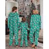 Ekouaer Christmas Onesie Matching Family Fleece Hooded One Piece Zipper Long Sleeve Pajamas with Pockets S-XXL(Christmas Green)