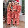 Ekouaer Christmas Onesie Matching Family Fleece Hooded One Piece Zipper Long Sleeve Pajamas with Pockets S-XXL(Reindeer Red)