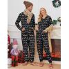 Ekouaer Christmas Onesie for Couples Zipper Hooded Adult Matching Onesie Pajamas with Pockets(Christmas Light)
