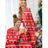 Ekouaer Christmas Onesie for Couples Zipper Hooded Adult Matching Onesie Pajamas with Pockets(Elk)