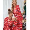 Ekouaer Christmas Onesie for Couples Zipper Hooded Adult Matching Onesie Pajamas with Pockets(Elk Snowflake)