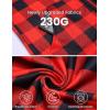 Ekouaer Christmas Onesie for Couples Zipper Hooded Adult Matching Onesie Pajamas with Pockets(Red Black Plaid)
