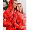 Ekouaer Christmas Onesie for Couples Zipper Hooded Adult Matching Onesie Pajamas with Pockets(Symbol)