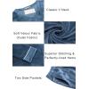 Ekouaer Couples Matching Pajamas Sets Velvet PJs Set for Men and Women Velour Long Sleeve Sleepwear S-XXL(Blue)
